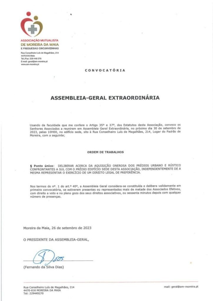 Assembleia-Geral Extraordinária (30-09-2023)